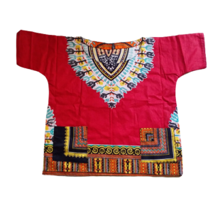 Dashiki Kinder Hemd Rood - Traditionele Afrikaanse Top