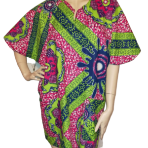 Heren Shirt Groen Roze - Korte Mouw - L87 PTP80