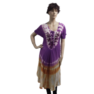 Mini Zomer jurk Paars  orange