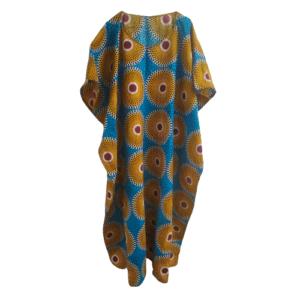 Afrikaanse Jurk Blauw Circle