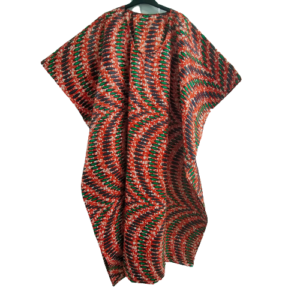 Kitenge Jurk Kaftan Bruin- Lange Jurk