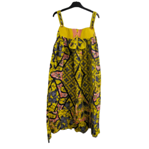 Mini Jurk Geel Strik