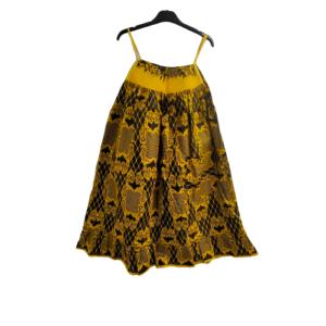 Mini Jurk Geel Mouwloos