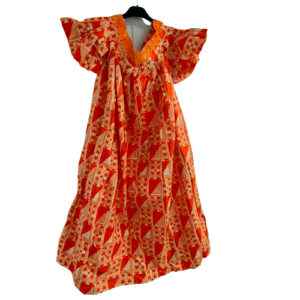 Afrikaanse Maxi Jurk Orange
