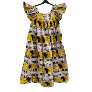 Jurk Afrika Geel Zwart