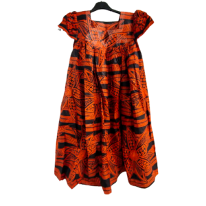 Lange Jurk Rood Zwart