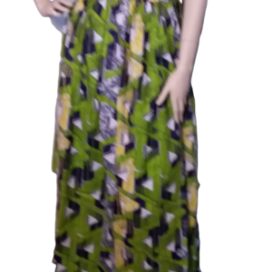 Dashiki Rok Groen Lang - L102 Taille 90-114cm