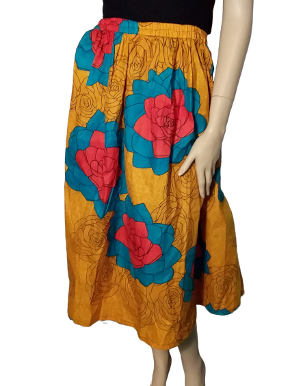 Afrikaanse Oranje Rok - L80 Taille 100-110cm