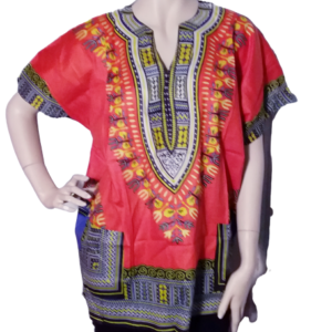 Authentieke Dashiki Orange met traditionele Afrikaanse patronen - AfroWear