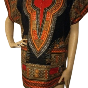 Dashiki Hemd Heren Zwart - 2 Zakken - Maat 7XL - L80 PTP82