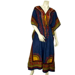 Kaftan Dashiki Blauw Oriëntaal - Veelzijdige Strand & Slaap Jurk