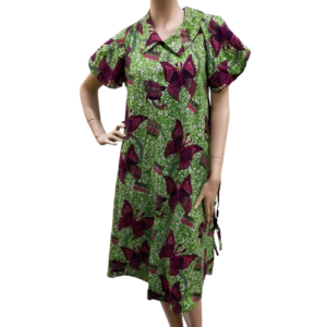 Zomer Jurk Groen Paars - Luchtige en Kleurrijke Afrikaanse Zomerjurk voor Dames