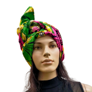 Hoofddoek Groen Roze - Kleurrijke Afrikaanse Headwrap