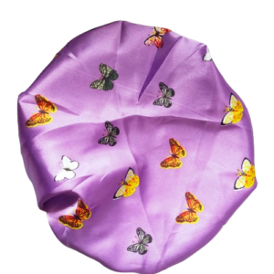 Bonnet Paars Vlinder - Comfortabele Hair Care Cap
