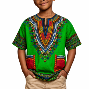 Dashiki Hemd Groen Kinderen - Afrikaanse Top