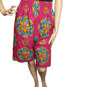 Korte Broek Roze Dames - Afrikaanse Outfit met Print