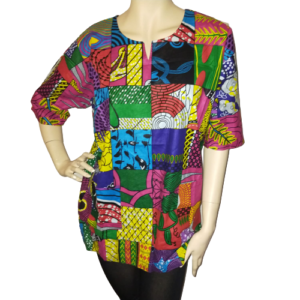 Patchwork Shirt African American Style - Unisex - L80 PTP80