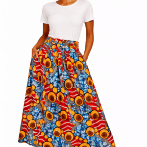 Ghanese Surinaamse Lange Rok Rood - L103 Taille 80cm